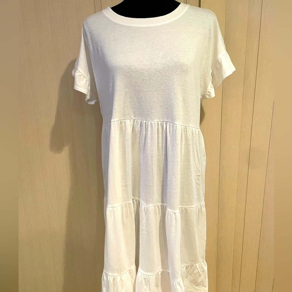 NWT J Crew Tiered Mini T-Shirt Dress Sz M